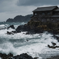 京都間人の荒波と旧中健織物工場群の静謐な外観