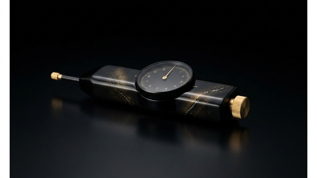 漆と蒔絵が施された計測器のコンセプトモデルのミニマリストな静寂空間