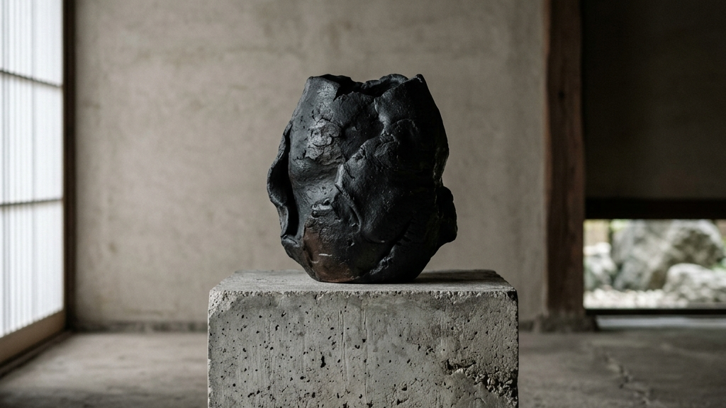 伝統工芸が実用から解放され、美術館のオブジェのように展示されている様子