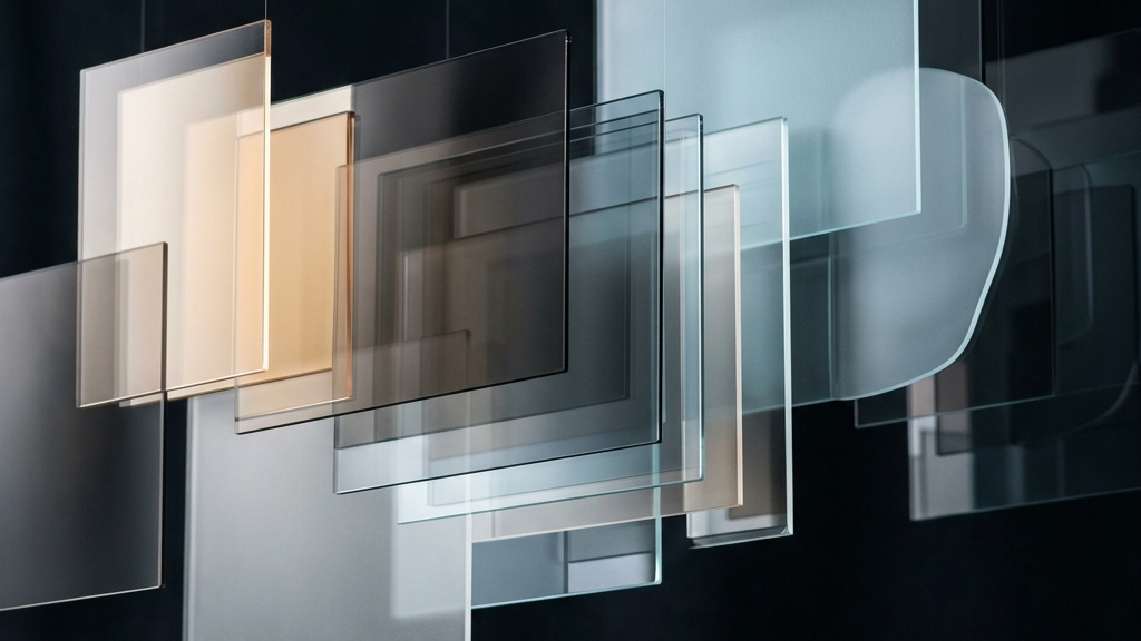 時間軸に沿って重層的に蓄積される精神的価値と文脈を可視化した、ガラス質が浮かぶラグジュアリーな概念アート