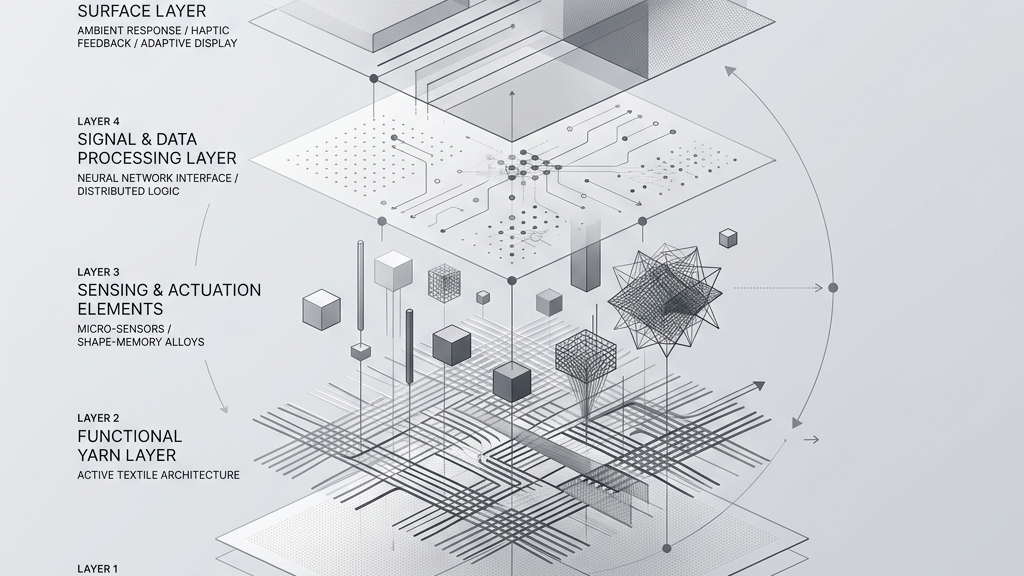 アンビエント・ウィービングの構造を示すクリーンでエレガントな幾何学図解