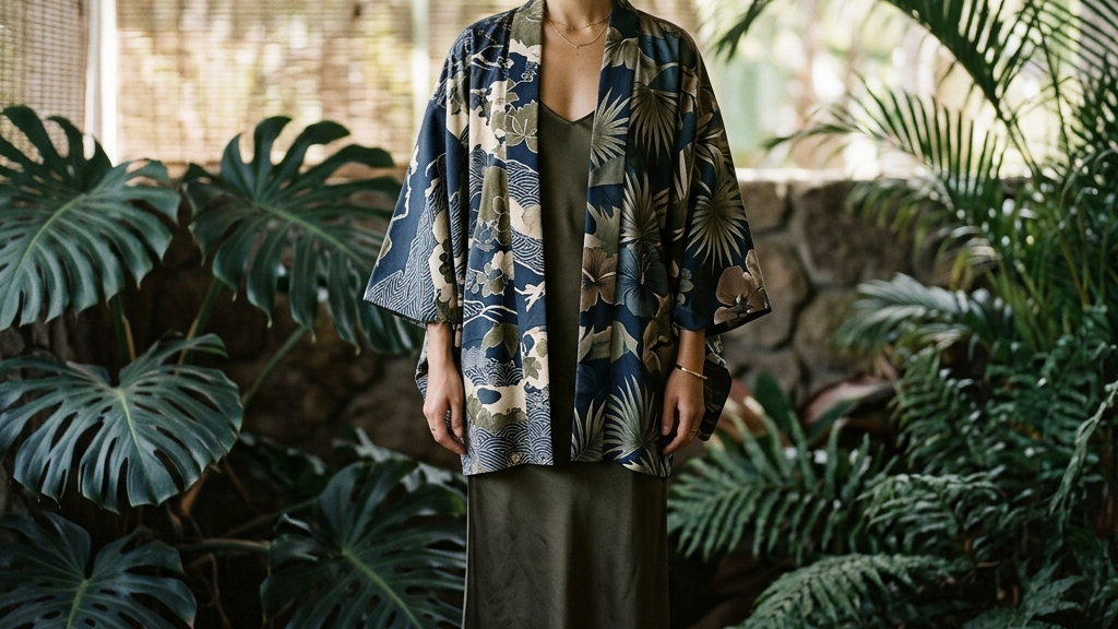 アロハシャツと和装の深い結びつきを示すコンセプチュアルアート