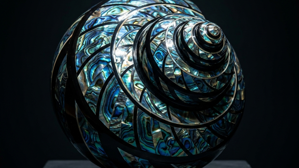 暗海に沈む夜光貝の真珠層とアラゴナイト結晶の構造解析