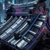 攻殻機動隊のサイバーパンク世界観といぶし銀の京瓦が衝突した重厚感あふれる近未来的なアイキャッチ