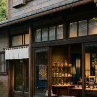 旧開雲堂の重厚な銅板外壁と、そこに息づく津軽の工芸品が交差する弘前市土手町の風景