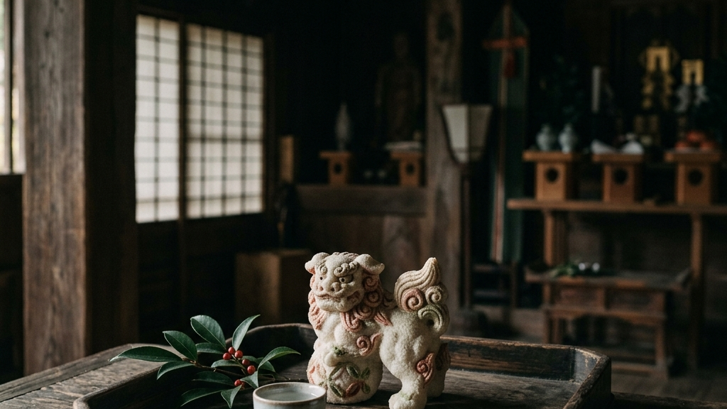 Wabi-Sabi様式の空間に佇むししこまと祈りの重み