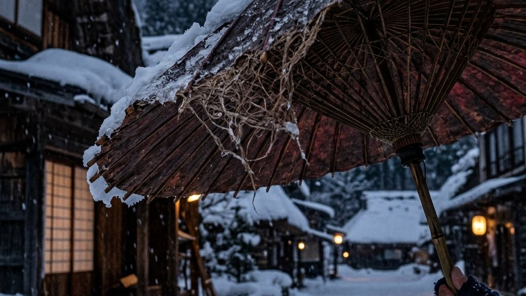 鎌倉時代から続く山中和紙の歴史を物語る古い帳簿と雪国の民家