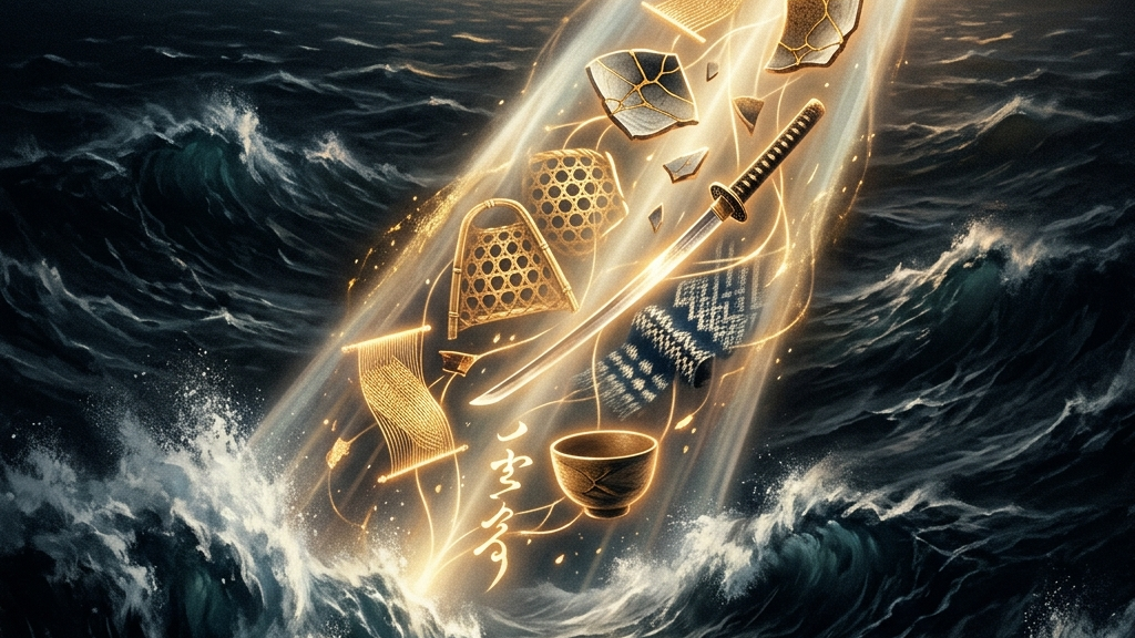 時間という荒波に耐え、光の中に浮かび上がる1000年先の未来へ遺すべき伝統工芸の精神