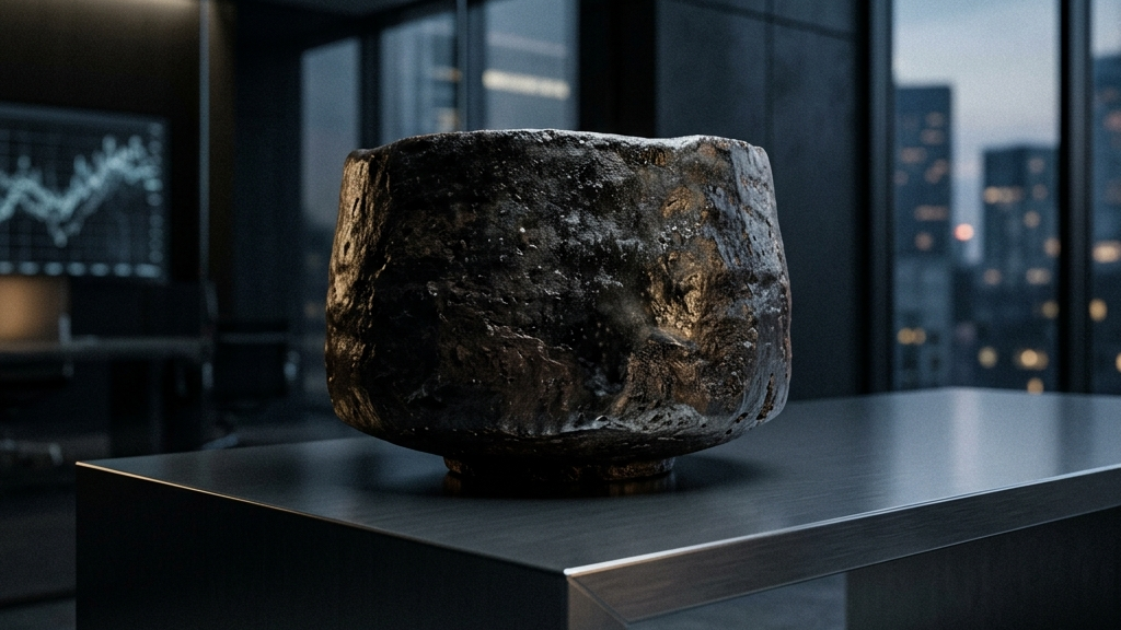 冷徹なデジタルテーブルの上に置かれた重厚な伝統美