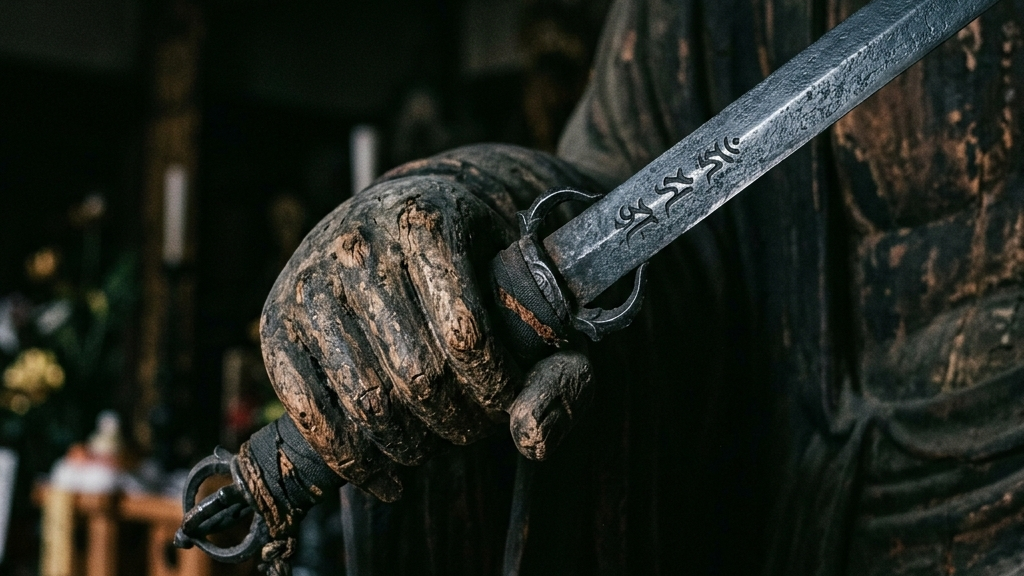 不動明王が握る降魔の剣と羂索の精神的なメカニズム