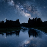 震災の記憶を象徴する静謐な星空を映したコンセプチュアルアート