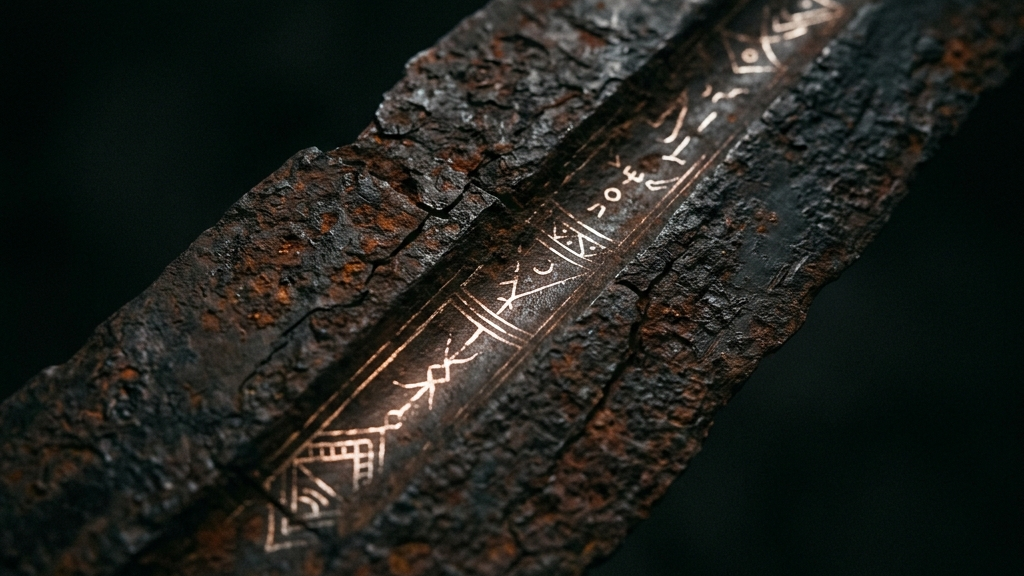 「王賜」銘鉄剣の錆と銀象嵌を表現した抽象的で静謐なコンセプチュアルアート
