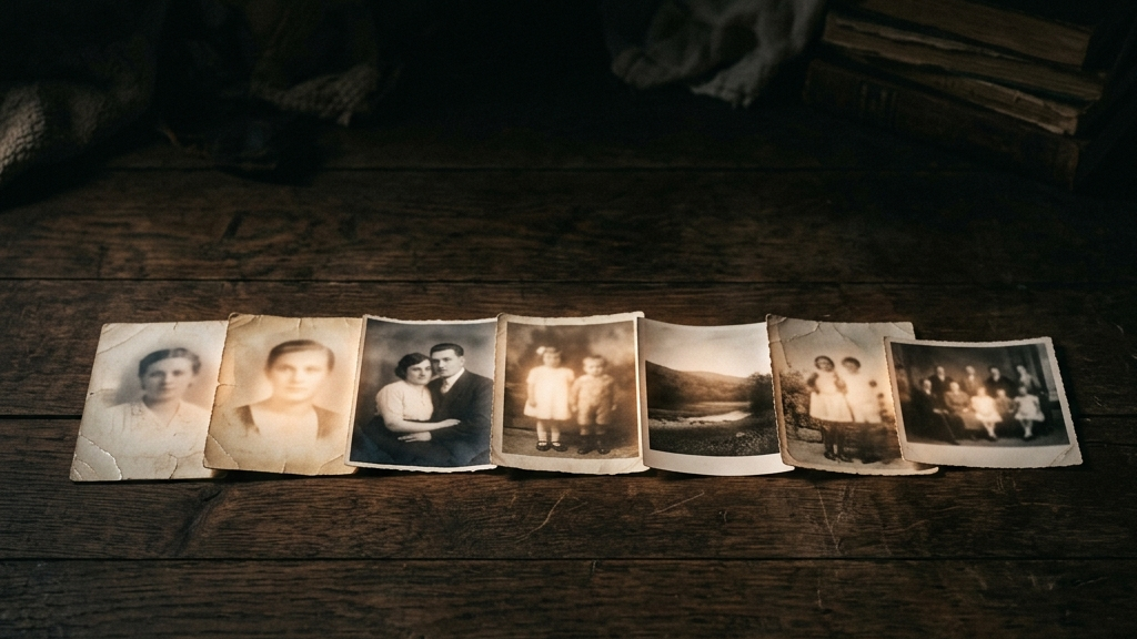 無数の写真が集まる記録アーカイブの静かな光景