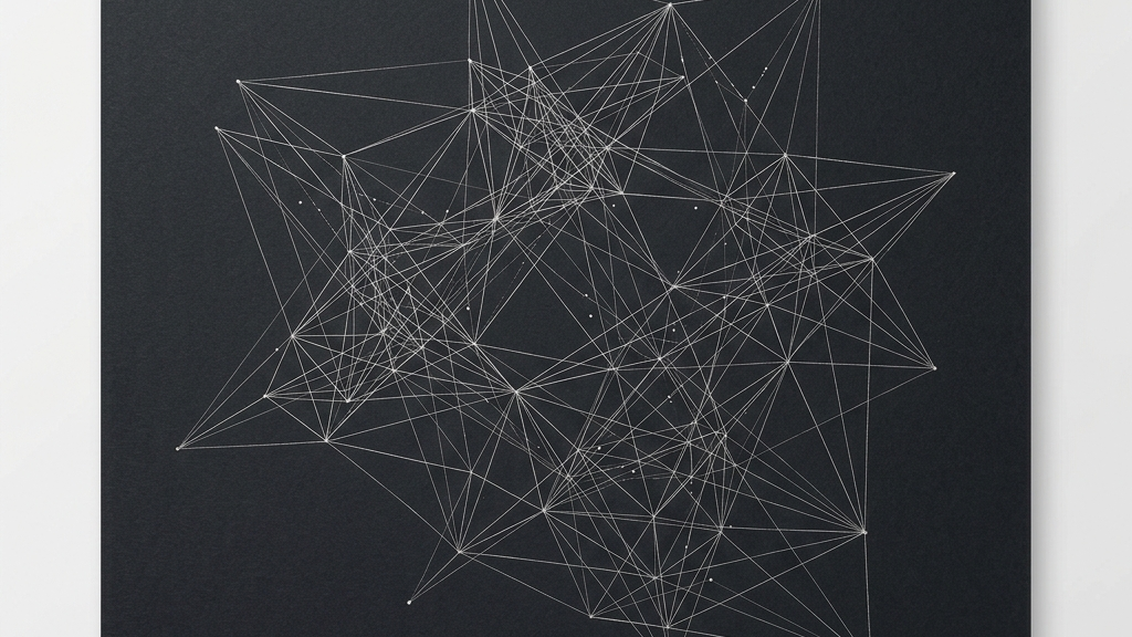 燃焼を司る熱力学的調和と炭素素粒子を表現したシルバーと黒の幾何学的な概念アート図解