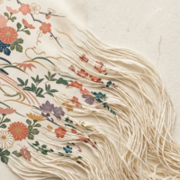 加賀友禅と和紙糸が溶け合うミニマルなテクスチャー