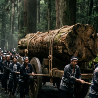 伊勢神宮の式年遷宮に向けて用材を運ぶお木曳の熱狂