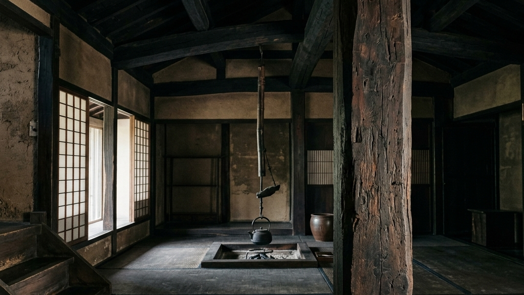 室町時代から700年の歴史を紡ぎ、民家として全国で初めて国宝に指定される兵庫県神戸市の箱木千年家(箱木家住宅)。静謐な佇まいの中に佇む茅葺き屋根と中世の風格。
